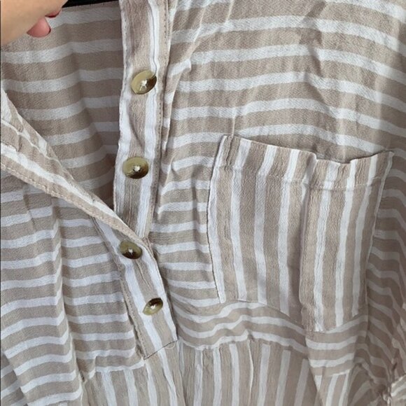 🌺 Light striped shirt dress Primark size XS - Picture 2 of 3